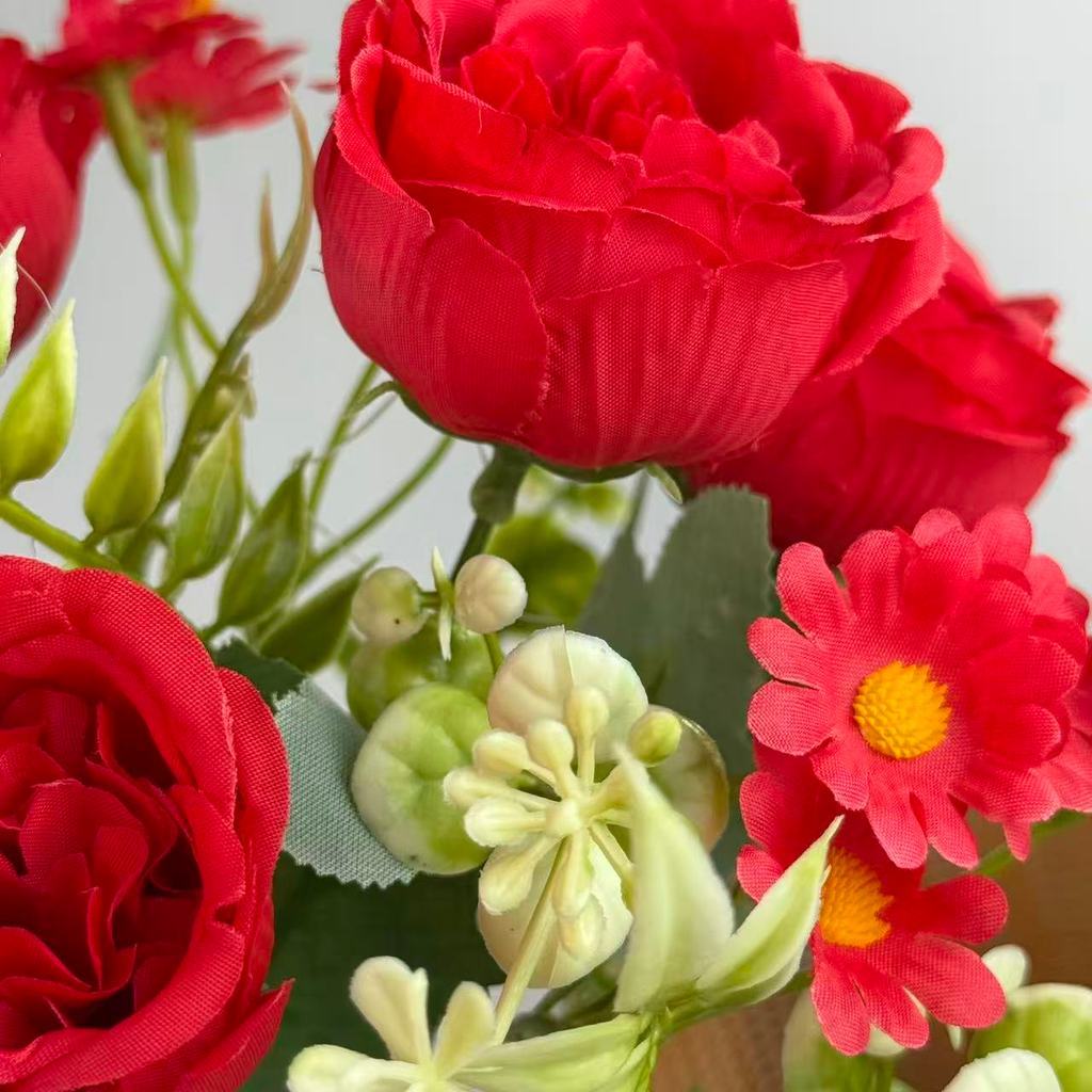Bouquet bunga BKT 1048 MICUP (x4) 6Cbg Bunga Kuncup Artifisial Dekorasi Hiasan Seserahan Buket Palsu
