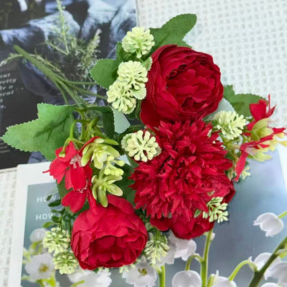 Bouquet bunga BKT 1038 RANUNCULUS 6Cbg Bunga Peony Artifisial Dekorasi Hiasan Seserahan Buket Palsu