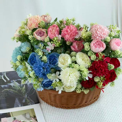 Bouquet bunga BKT 1038 RANUNCULUS 6Cbg Bunga Peony Artifisial Dekorasi Hiasan Seserahan Buket Palsu