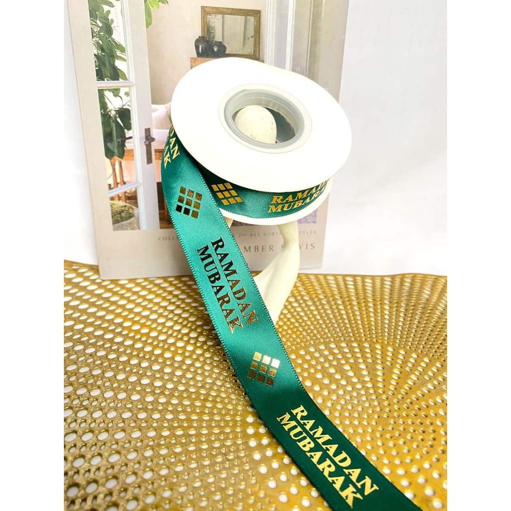 PTA10 LEBARAN IDUL FITRI Pita Kado 2,5cm 20 YARD / Pita Dekorasi Buket