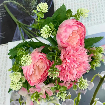 Bouquet bunga BKT 1038 RANUNCULUS 6Cbg Bunga Peony Artifisial Dekorasi Hiasan Seserahan Buket Palsu