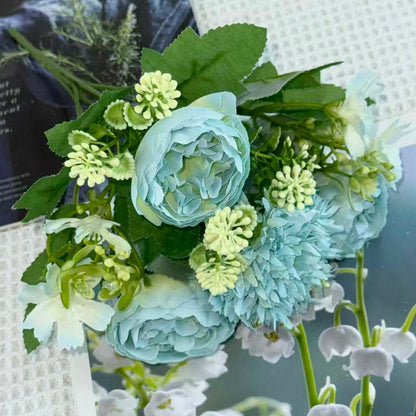Bouquet bunga BKT 1038 RANUNCULUS 6Cbg Bunga Peony Artifisial Dekorasi Hiasan Seserahan Buket Palsu