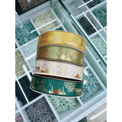 PTA10 LEBARAN IDUL FITRI Pita Kado 2,5cm 20 YARD / Pita Dekorasi Buket