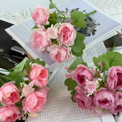 Bouquet bunga BKT 1041 MOLAN (x5) 5Cbg Bunga Peony Artifisial Dekorasi Hiasan Seserahan Buket Palsu