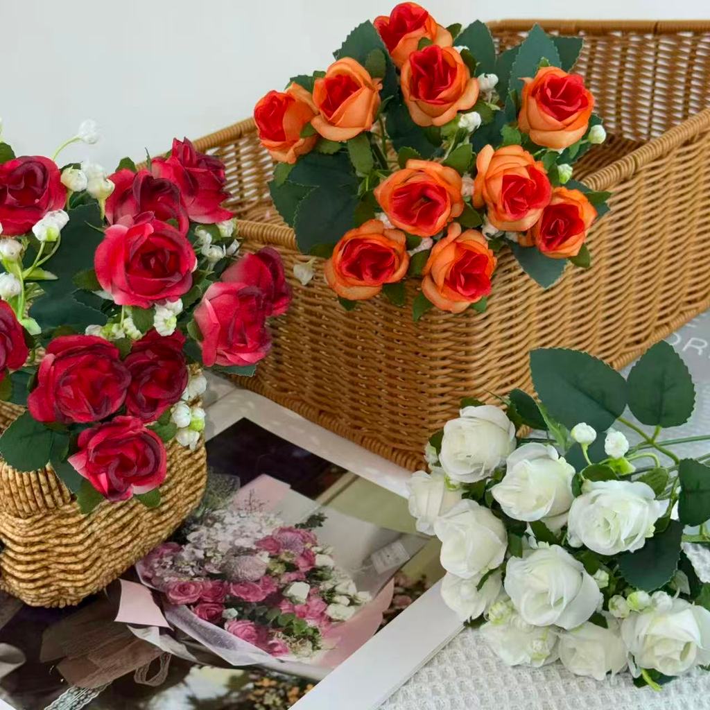 Bouquet bunga BKT 1040 MONDEU (x10) 5Cbg Bunga Rose Artifisial Dekorasi Hiasan Seserahan Buket Palsu