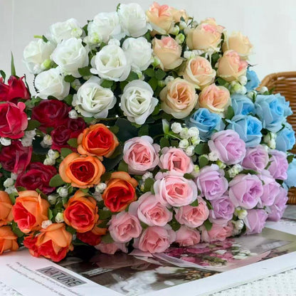 Bouquet bunga BKT 1040 MONDEU (x10) 5Cbg Bunga Rose Artifisial Dekorasi Hiasan Seserahan Buket Palsu