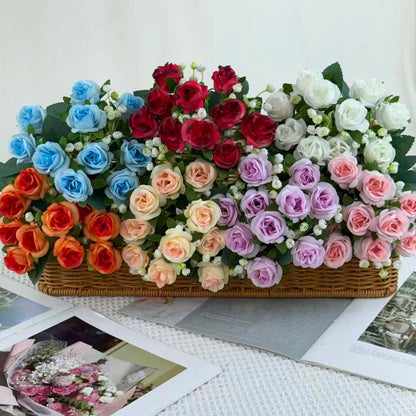 Bouquet bunga BKT 1040 MONDEU (x10) 5Cbg Bunga Rose Artifisial Dekorasi Hiasan Seserahan Buket Palsu