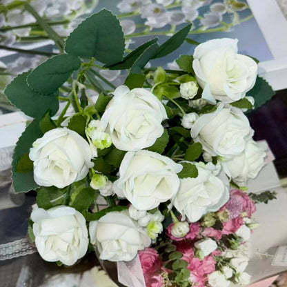 Bouquet bunga BKT 1040 MONDEU (x10) 5Cbg Bunga Rose Artifisial Dekorasi Hiasan Seserahan Buket Palsu