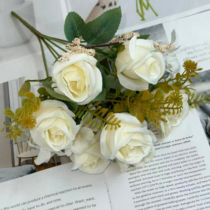 Bouquet bunga BKT 1039 TTEOL (x7) 7Cbg Bunga Rose Artifisial Dekorasi Hiasan Seserahan Buket Palsu
