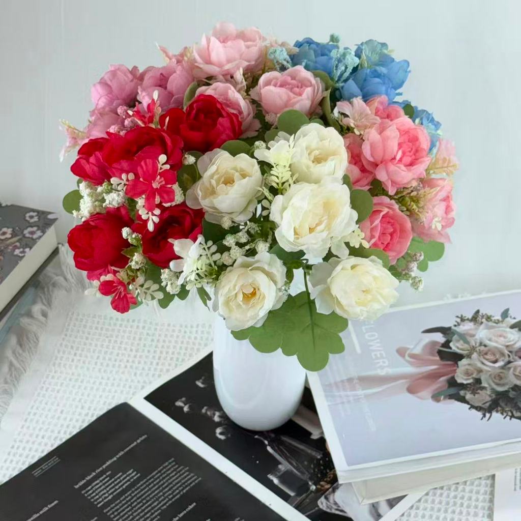 Bouquet bunga BKT 1041 MOLAN (x5) 5Cbg Bunga Peony Artifisial Dekorasi Hiasan Seserahan Buket Palsu