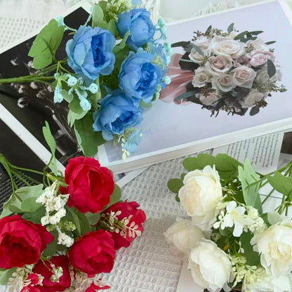 Bouquet bunga BKT 1041 MOLAN (x5) 5Cbg Bunga Peony Artifisial Dekorasi Hiasan Seserahan Buket Palsu