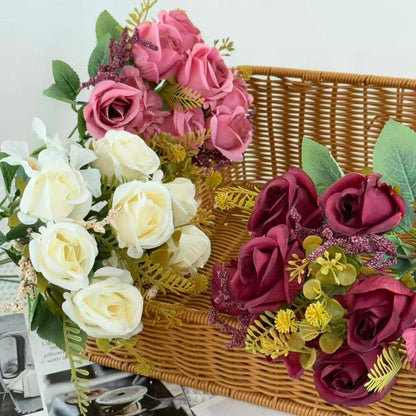 Bouquet bunga BKT 1039 TTEOL (x7) 7Cbg Bunga Rose Artifisial Dekorasi Hiasan Seserahan Buket Palsu