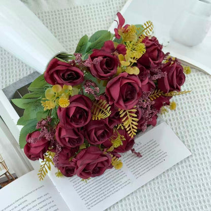 Bouquet bunga BKT 1039 TTEOL (x7) 7Cbg Bunga Rose Artifisial Dekorasi Hiasan Seserahan Buket Palsu