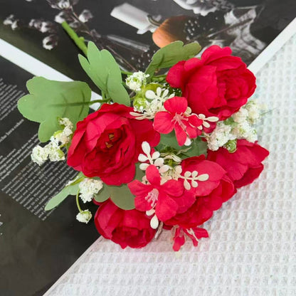 Bouquet bunga BKT 1041 MOLAN (x5) 5Cbg Bunga Peony Artifisial Dekorasi Hiasan Seserahan Buket Palsu