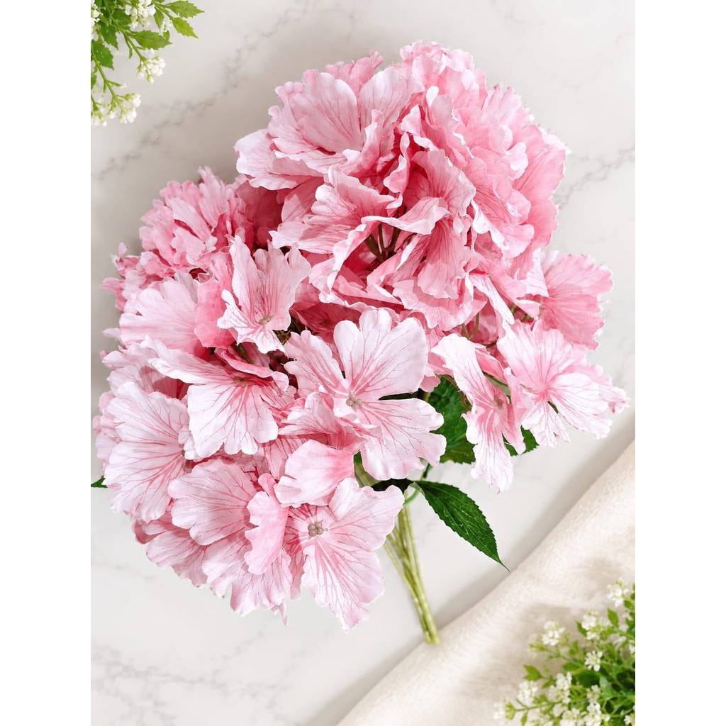 HYDRANGEA BLOOM (x5) / Dekorasi Pernikahan / Artificial Flower / Bunga Hias Plastik / Dekorasi Pelaminan