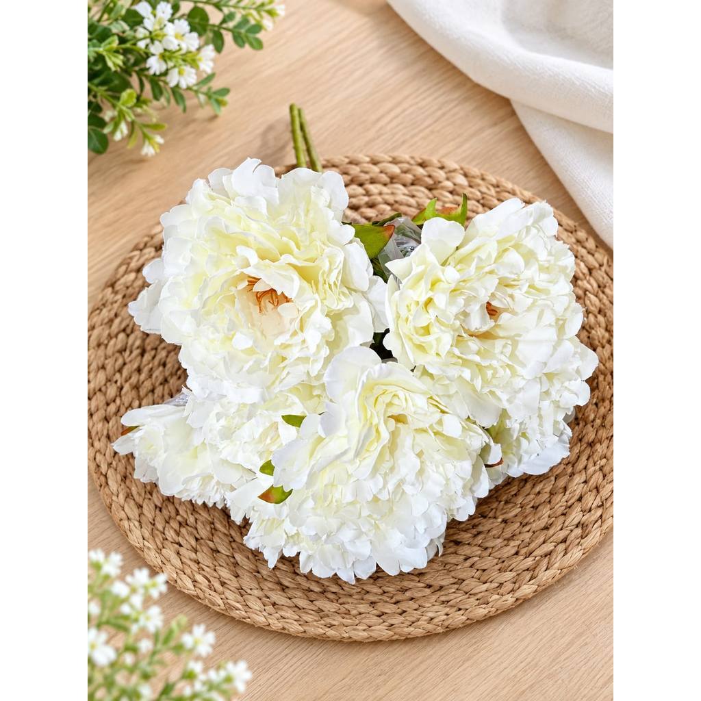 PEONY PUFFY 7 Cabang Flower Palsu Wedding JUMBO