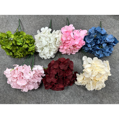 HYDRA X5 52cm Bunga Hydrangeas Bouquet/Bunga Palsu Tanaman Dekorasi Rumah