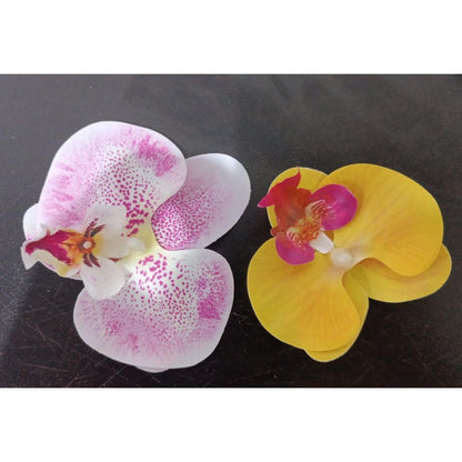 3D NEW Orchid 105cm Bunga Anggrek  Latex Premium Tebal Orchid Flower Real Touch 9 Kuntum