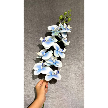 3D NEW Orchid 105cm Bunga Anggrek  Latex Premium Tebal Orchid Flower Real Touch 9 Kuntum
