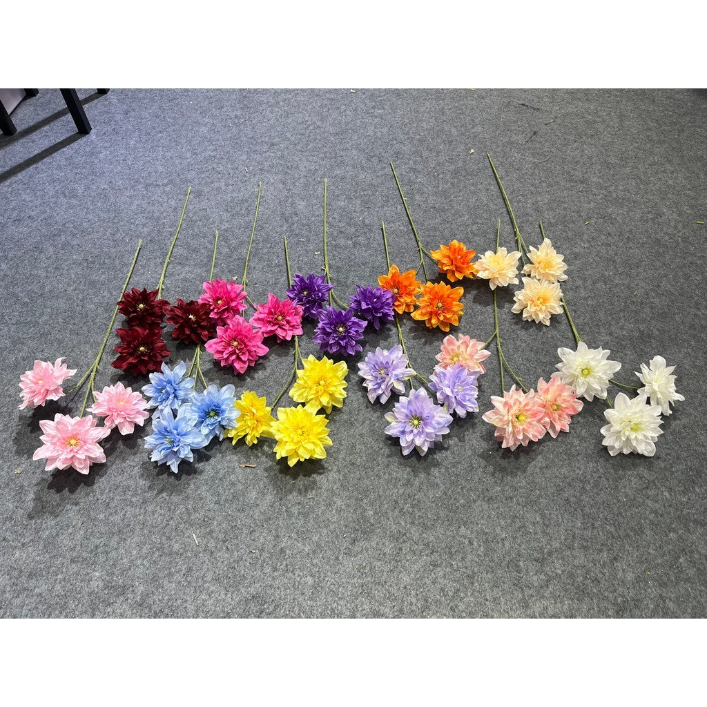 Bouquet bunga C111 DALMAT (x3) Dahlia Artifisial Dekorasi Tanaman