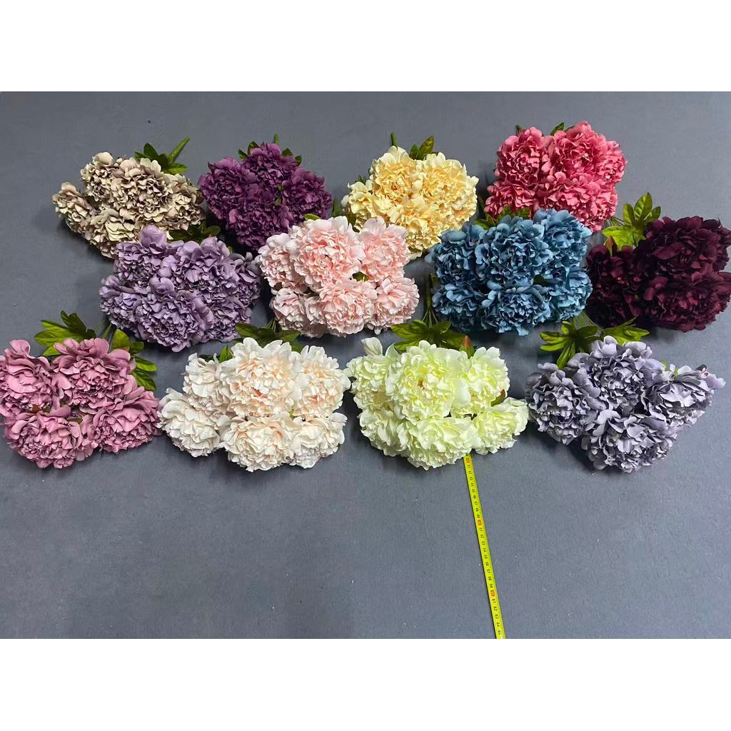 PEONY PUFFY 7 Cabang Flower Palsu Wedding JUMBO