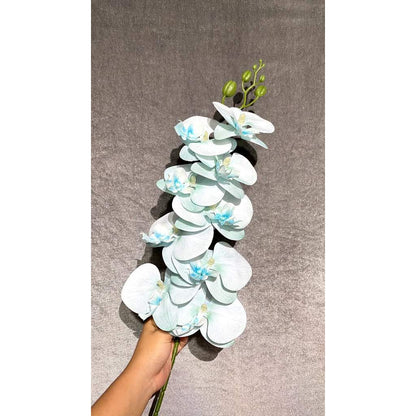 3D NEW Orchid 105cm Bunga Anggrek  Latex Premium Tebal Orchid Flower Real Touch 9 Kuntum