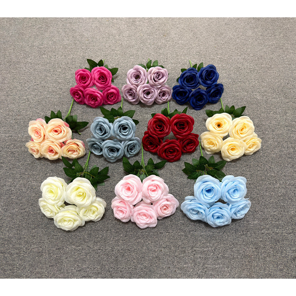Bouquet bunga P132 MEOLI (x5) ROSE BULGARIA Artifisial Dekorasi Tanaman