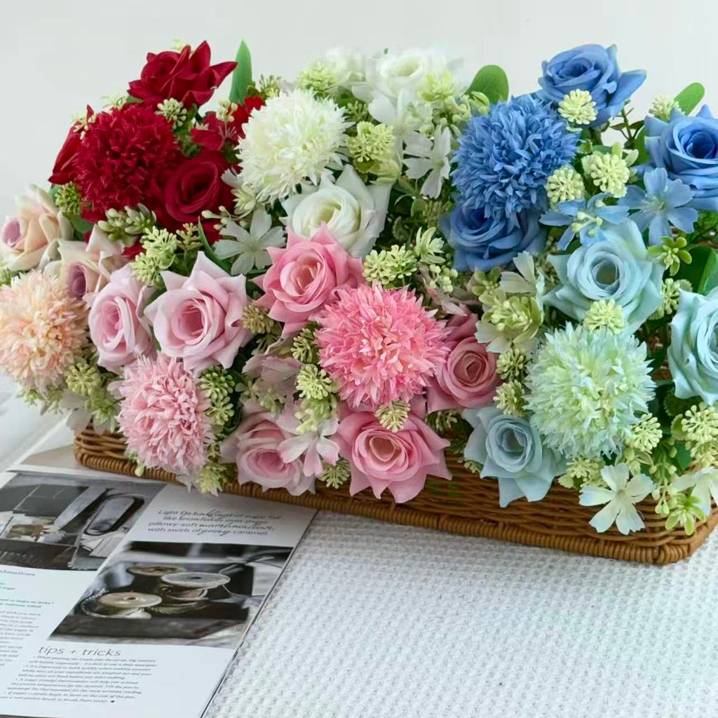Bouquet bunga BKT 1044 RAZU (x5) 5Cbg Bunga Mawar Artifisial Dekorasi Hiasan Seserahan Buket Palsu