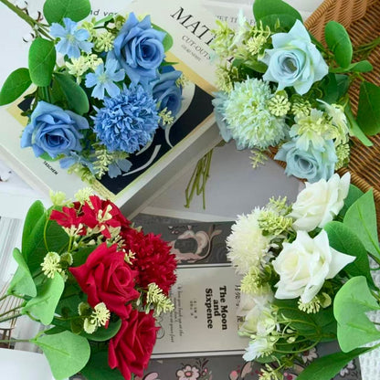 Bouquet bunga BKT 1044 RAZU (x5) 5Cbg Bunga Mawar Artifisial Dekorasi Hiasan Seserahan Buket Palsu