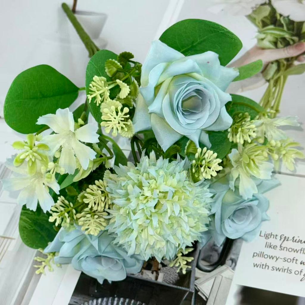 Bouquet bunga BKT 1044 RAZU (x5) 5Cbg Bunga Mawar Artifisial Dekorasi Hiasan Seserahan Buket Palsu