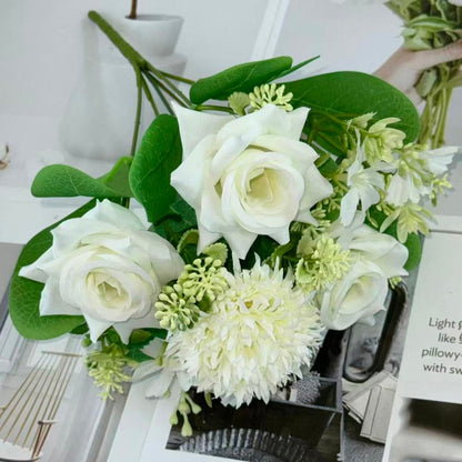 Bouquet bunga BKT 1044 RAZU (x5) 5Cbg Bunga Mawar Artifisial Dekorasi Hiasan Seserahan Buket Palsu