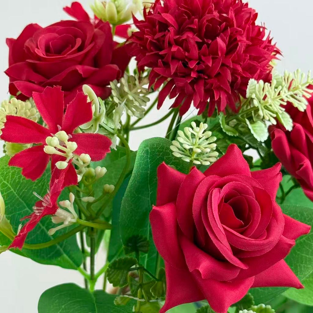 Bouquet bunga BKT 1044 RAZU (x5) 5Cbg Bunga Mawar Artifisial Dekorasi Hiasan Seserahan Buket Palsu